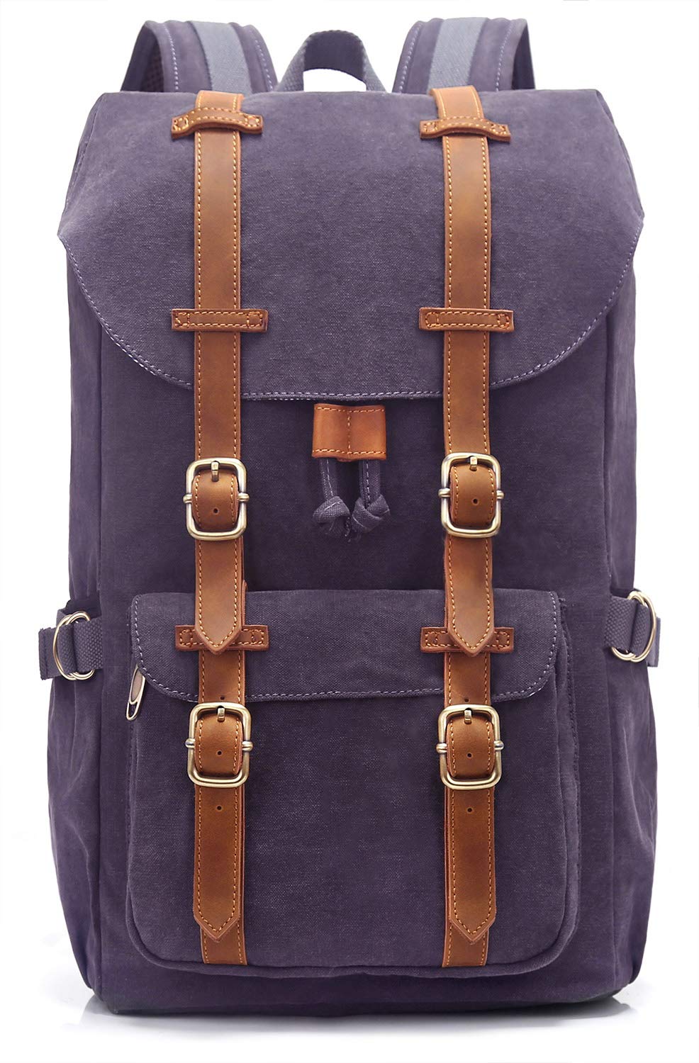 EverVanz Mochila de Lona Grande, Portátil 15", Viaje, Trabajo, Escuela, Morado