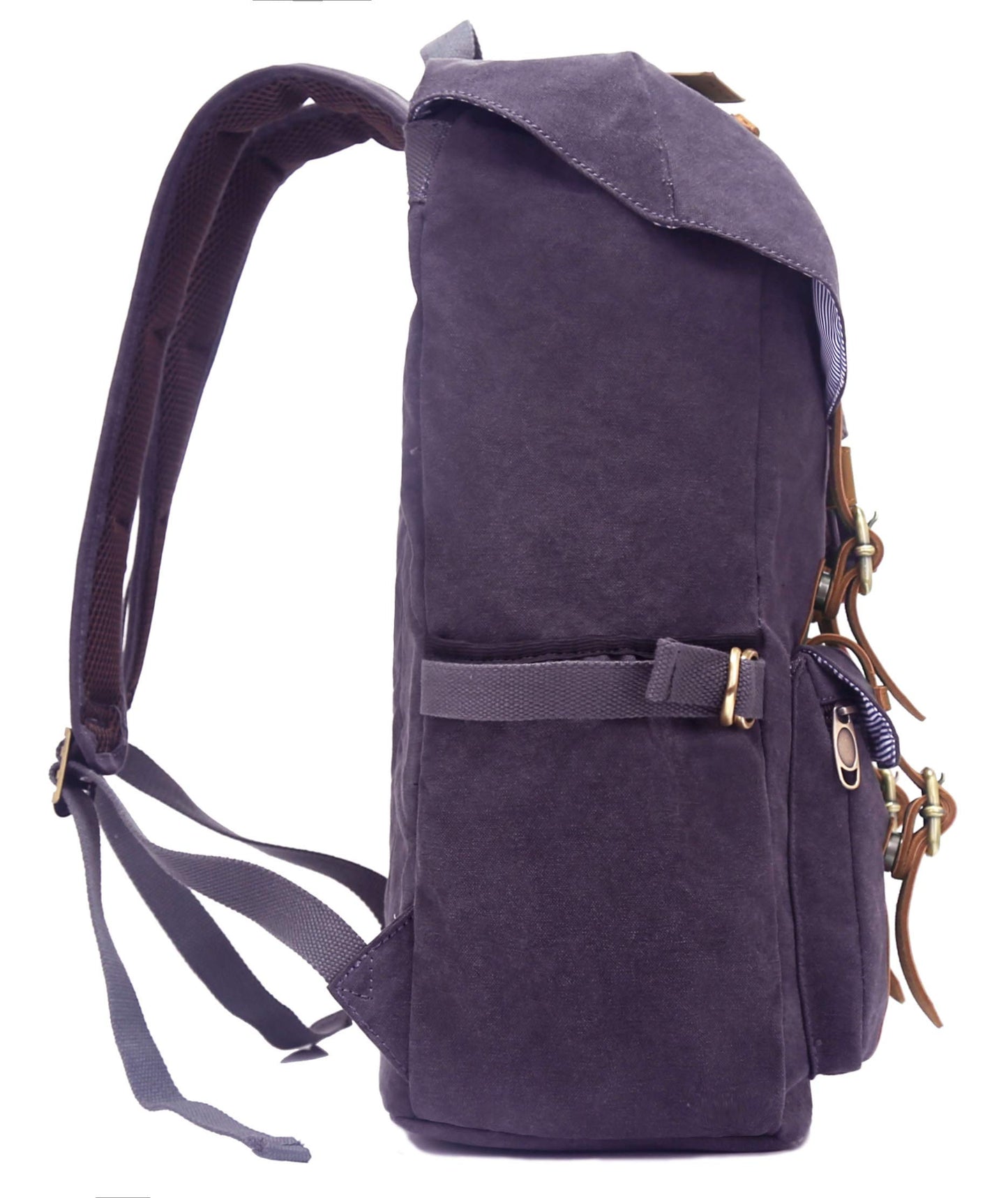 EverVanz Mochila de Lona Grande, Portátil 15", Viaje, Trabajo, Escuela, Morado